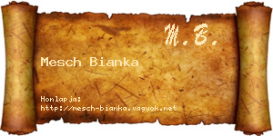 Mesch Bianka névjegykártya